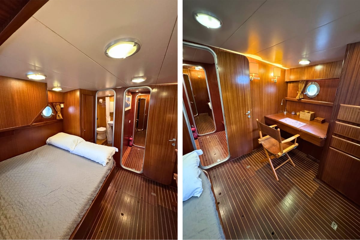 Cabin on Lupo, a Gulet Motorboat motorboat at Figari/Golfo Aranci, Italy