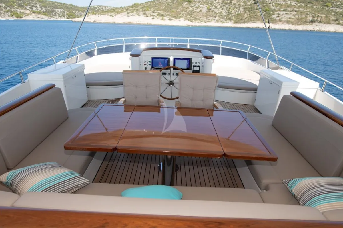 Deck of SEA BREEZE II, a Gulet Motoryacht yacht at Općina Rogoznica, Croatia