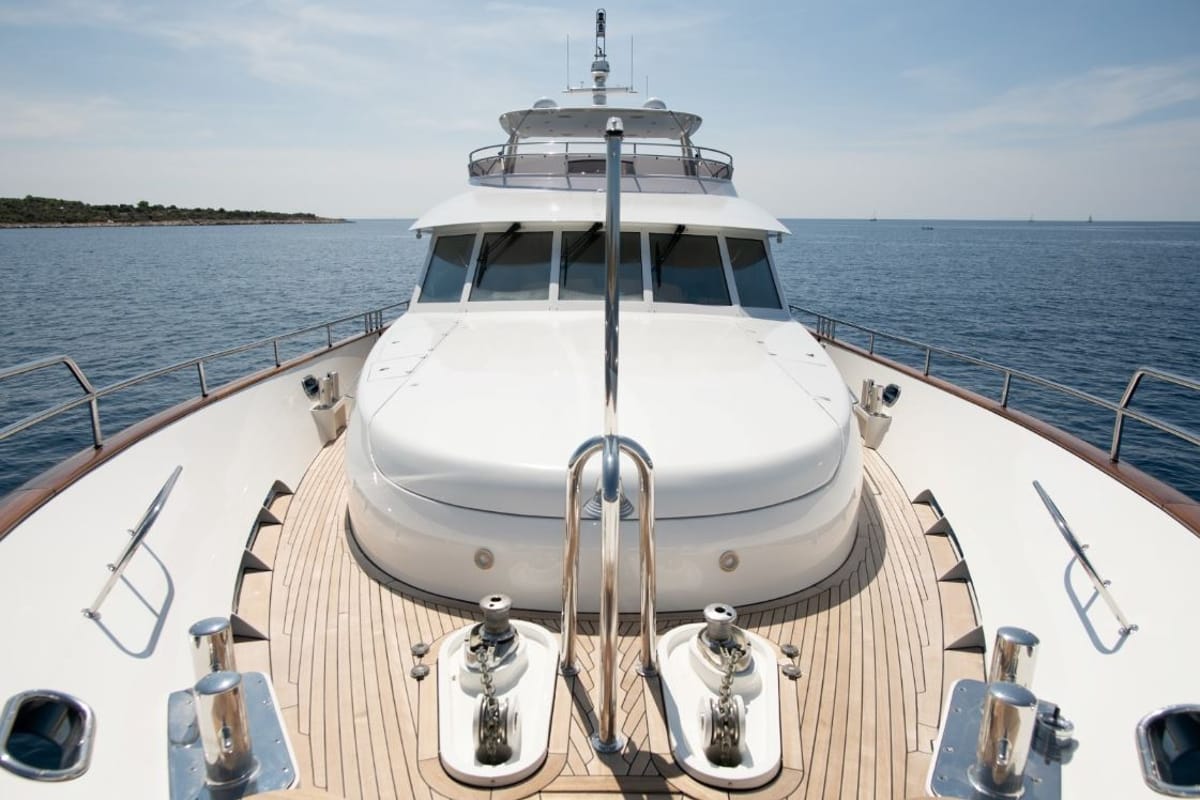 Deck of SEA BREEZE II, a Gulet Motoryacht yacht at Općina Rogoznica, Croatia