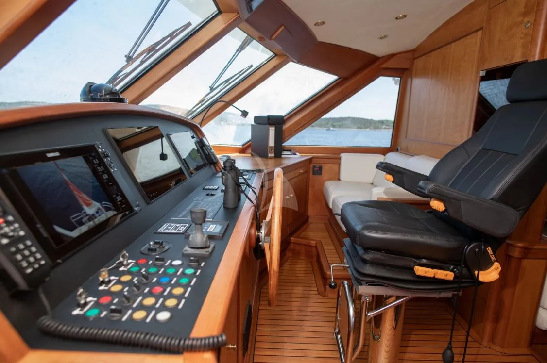 Cockpit of SEA BREEZE II, a Gulet Motoryacht yacht at Općina Rogoznica, Croatia