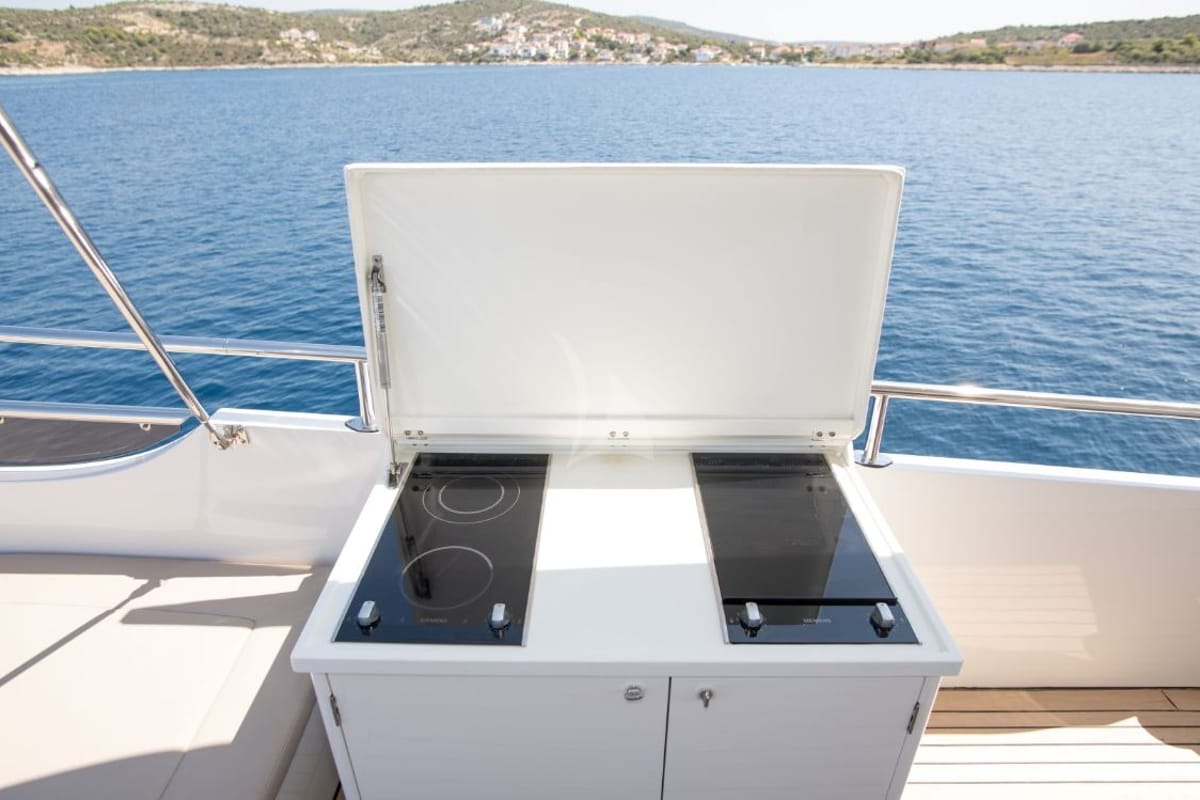 Deck of SEA BREEZE II, a Gulet Motoryacht yacht at Općina Rogoznica, Croatia