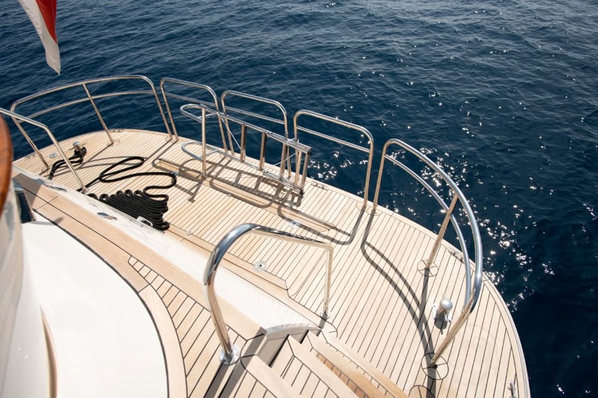 Deck of SEA BREEZE II, a Gulet Motoryacht yacht at Općina Rogoznica, Croatia