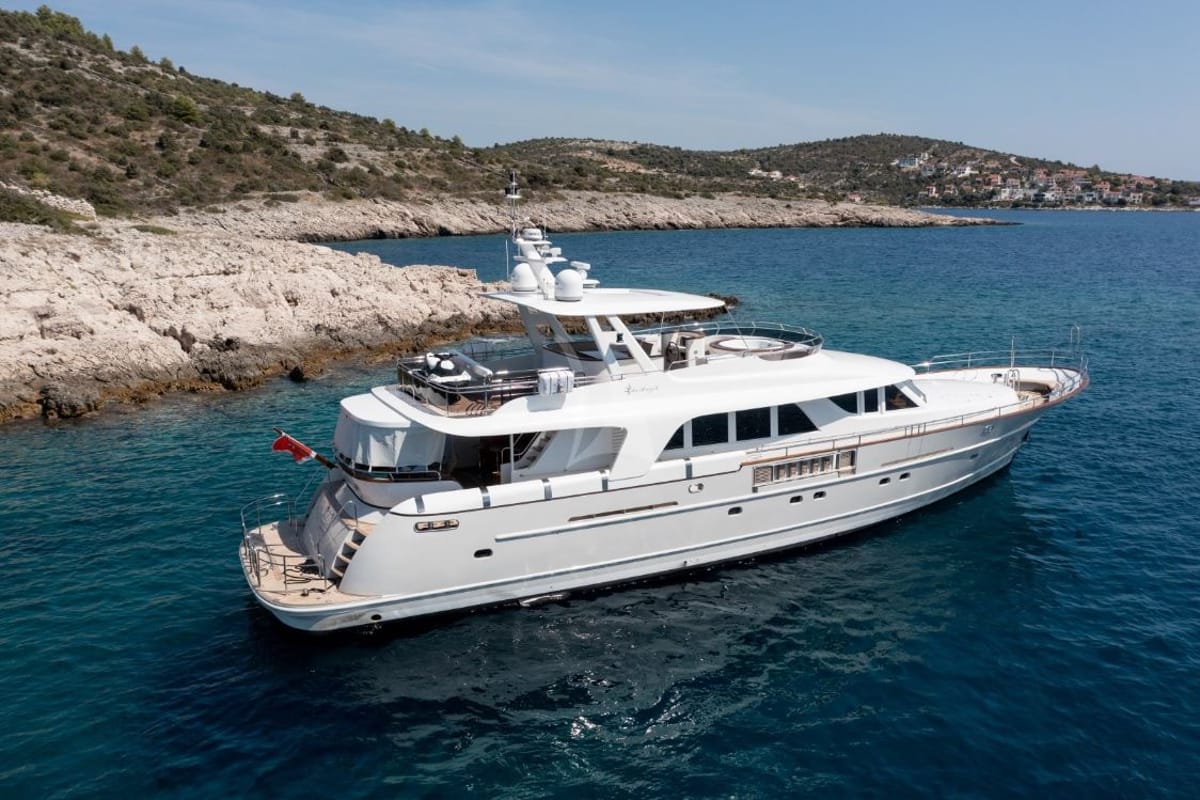 Exterior view of SEA BREEZE II, a Gulet Motoryacht yacht at Općina Rogoznica, Croatia