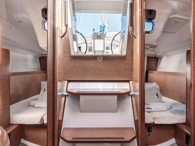 Cabin on Pelias, a Jeanneau Sun Odyssey 349 sailboat at Municipal Unit of Palairos, Greece