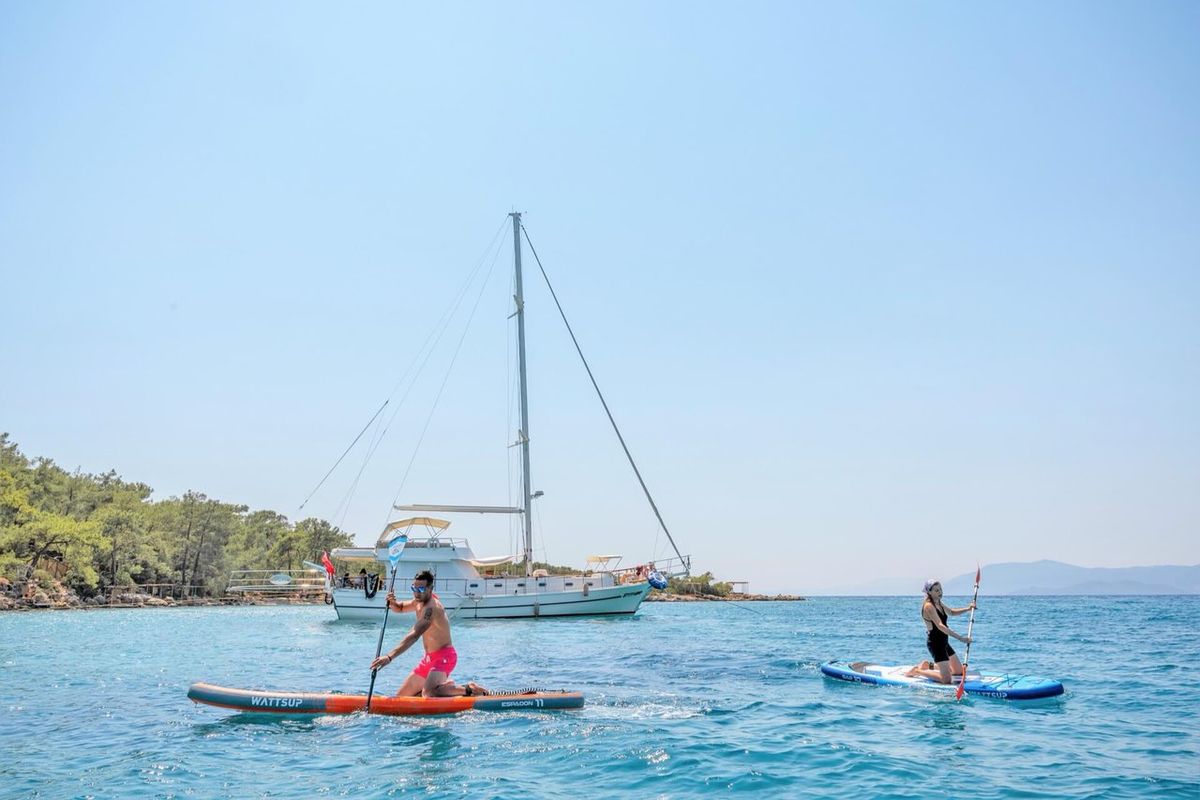 Deck of Bernis, a Custom Made Bernis yacht at Fethiye, Turkey