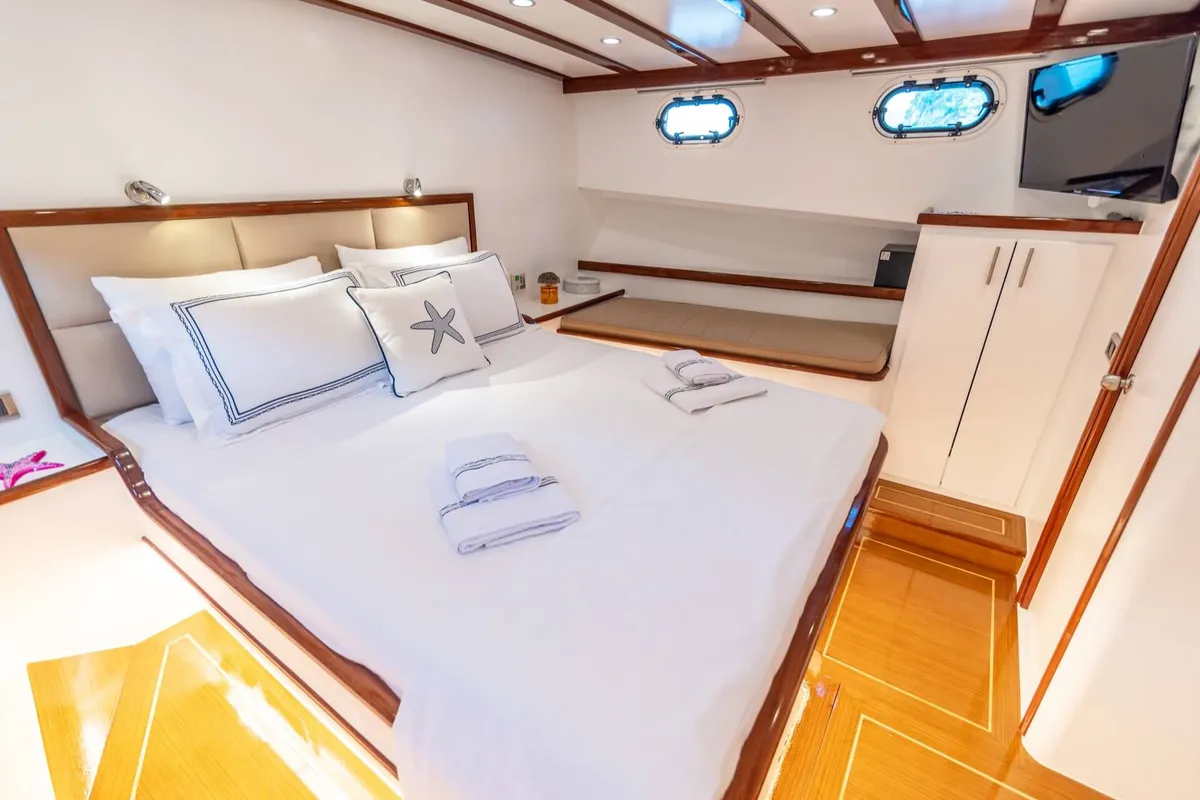 Salon of Bernis, a Custom Made Bernis yacht at Fethiye, Turkey