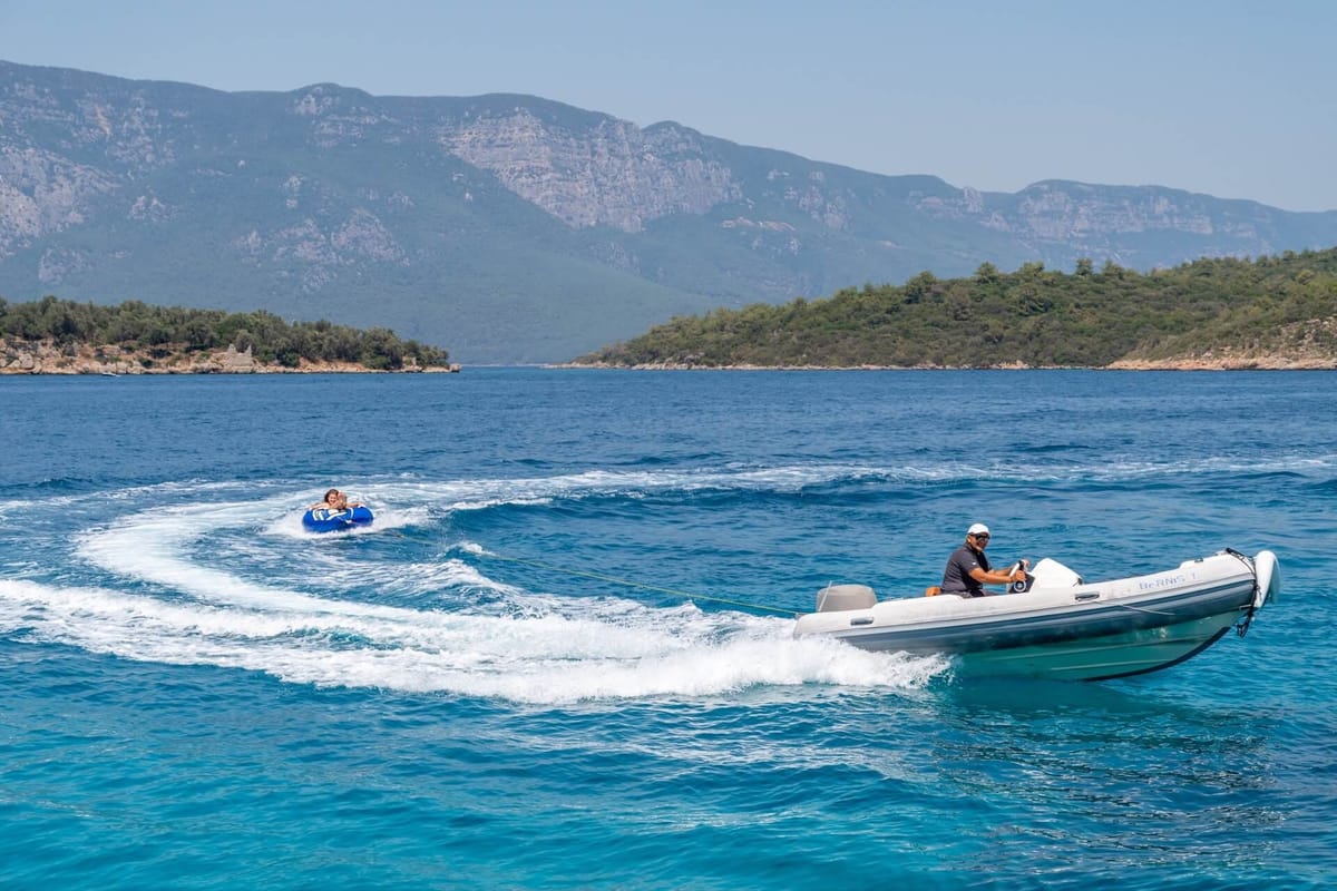 Exterior view of Bernis, a Custom Made Bernis yacht at Fethiye, Turkey