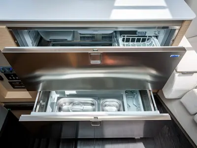 Galley of Gentle Giant, a Fountaine Pajot Aura 51 catamaran at Municipal Unit of Lefkada, Greece