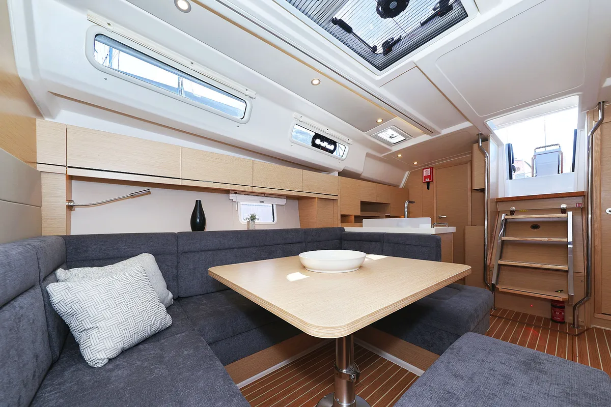 Salon of Tortuga, a Hanse Yachts Hanse 458 sailboat at Općina Sukošan, Croatia