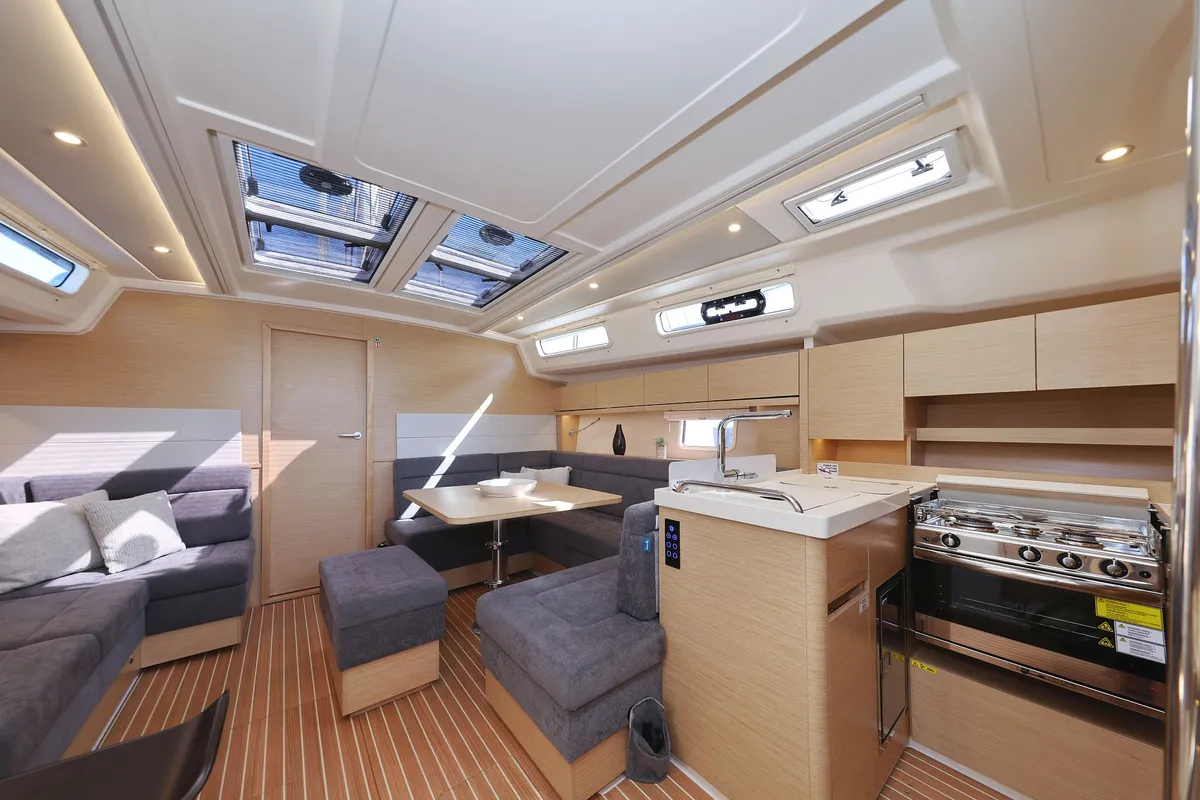 Salon of Tortuga, a Hanse Yachts Hanse 458 sailboat at Općina Sukošan, Croatia