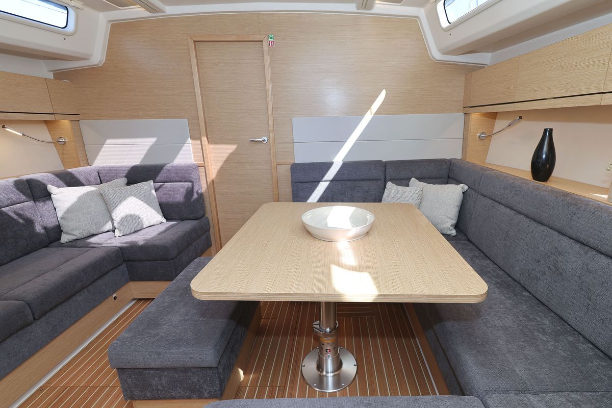 Salon of Tortuga, a Hanse Yachts Hanse 458 sailboat at Općina Sukošan, Croatia
