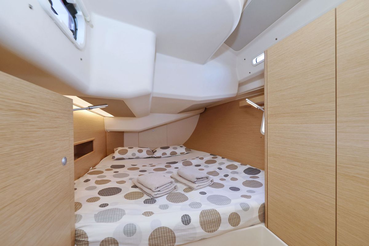 Cabin on Tortuga, a Hanse Yachts Hanse 458 sailboat at Općina Sukošan, Croatia