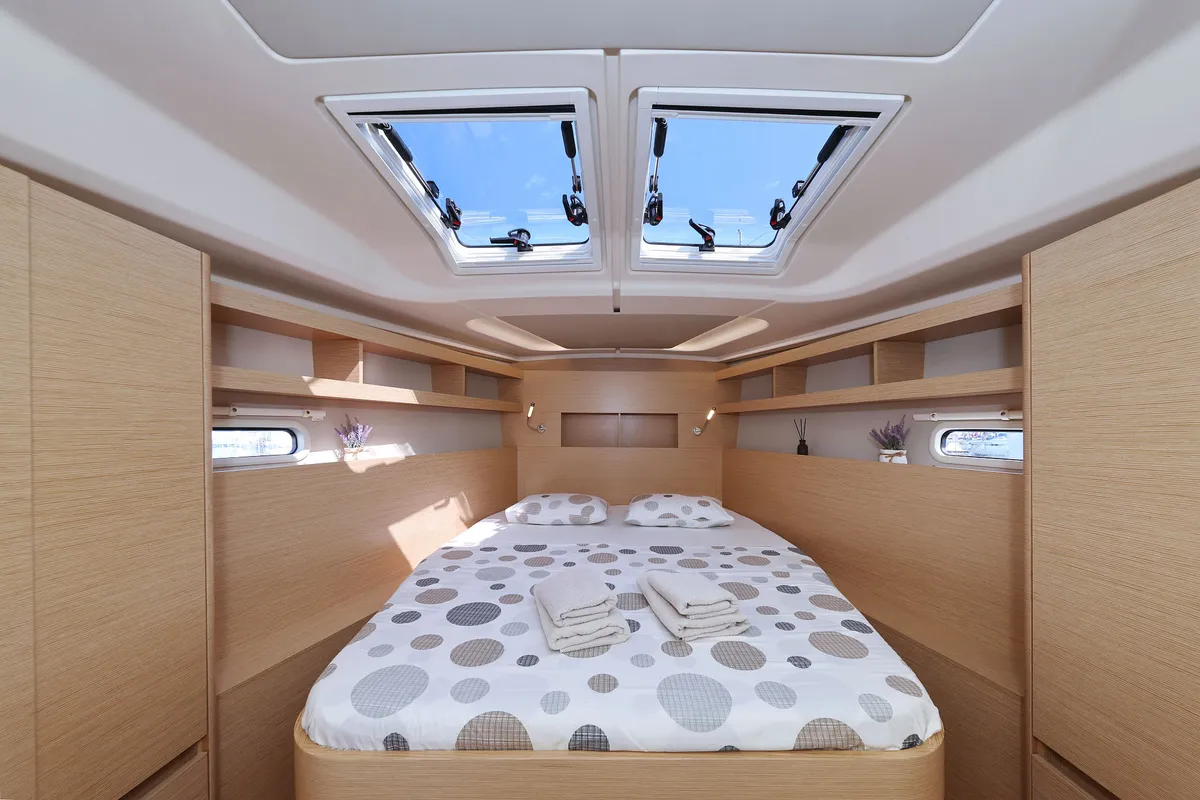 Cabin on Tortuga, a Hanse Yachts Hanse 458 sailboat at Općina Sukošan, Croatia