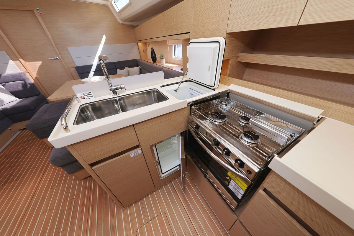 Galley of Tortuga, a Hanse Yachts Hanse 458 sailboat at Općina Sukošan, Croatia
