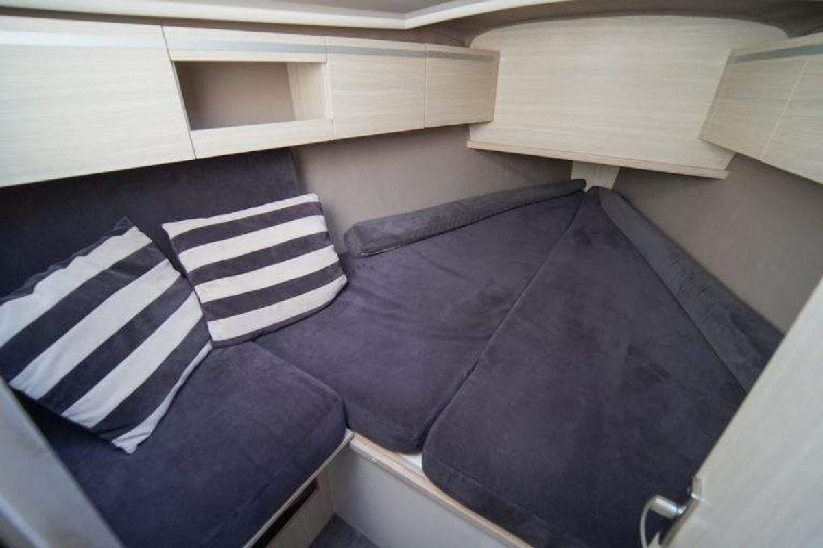 Cabin on Niedzwiedzi rog, a Northman Maxus 33.1 RS sailboat at Sztynort, Poland