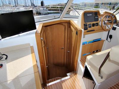 Cockpit of Mirta, a SAS - Vektor Adriana 36 motorboat at Općina Sukošan, Croatia