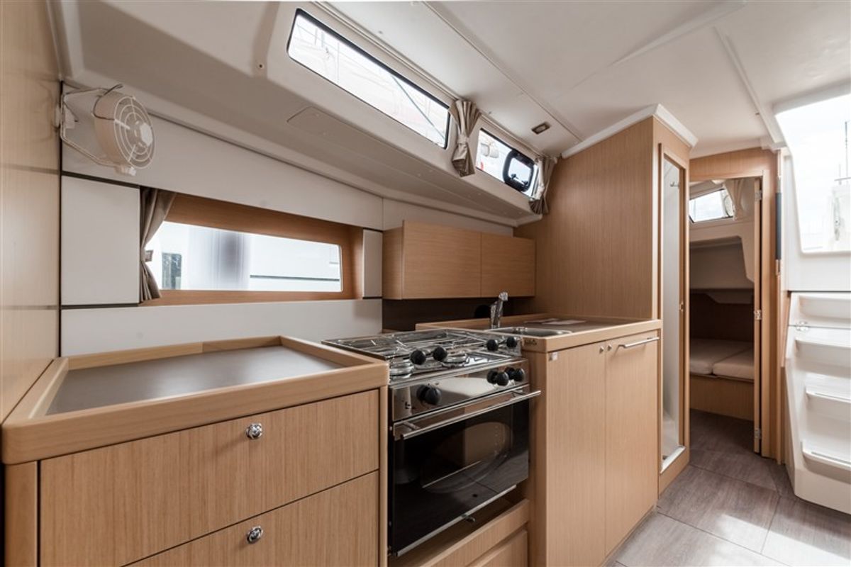 Galley of Cvita, a Beneteau Oceanis 38.1 sailboat at Split, Croatia