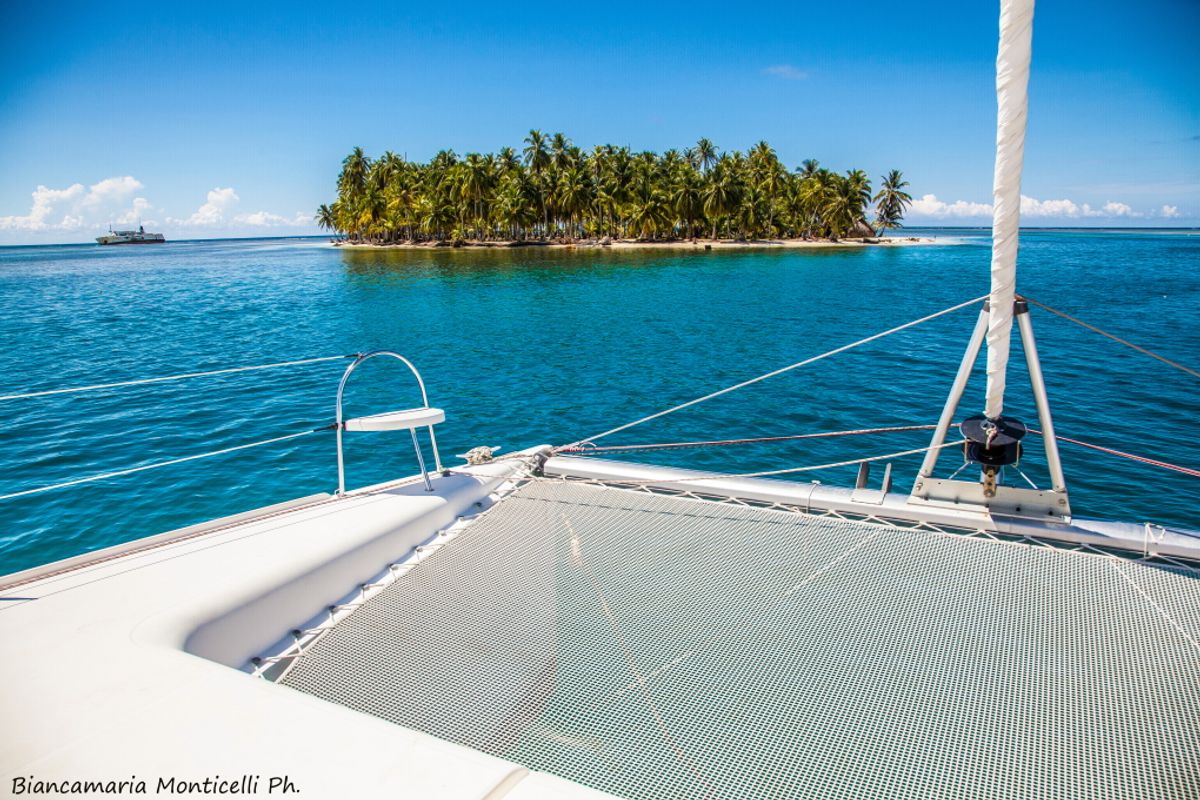 Deck of Valpar, a Nautitech Rochefort Nautitech 44 catamaran at San Blas, Corazon de Jesus, Panama