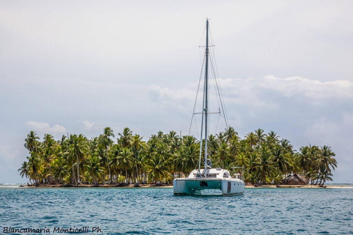 Exterior view of Valpar, a Nautitech Rochefort Nautitech 44 catamaran at San Blas, Corazon de Jesus, Panama