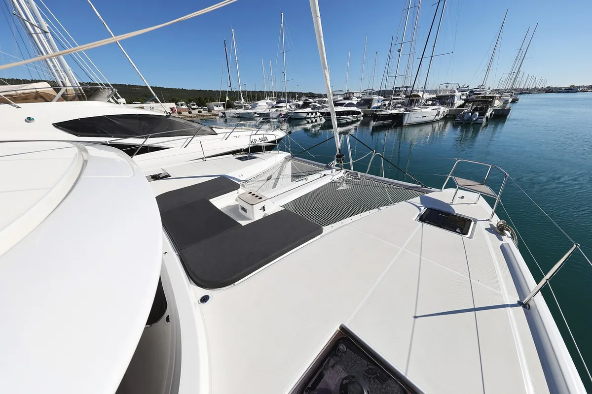 Deck of Magic Dream, a Lagoon 46 catamaran at Općina Sukošan, Croatia