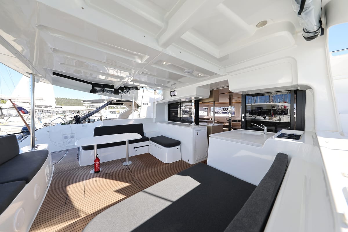 Deck of Magic Dream, a Lagoon 46 catamaran at Općina Sukošan, Croatia