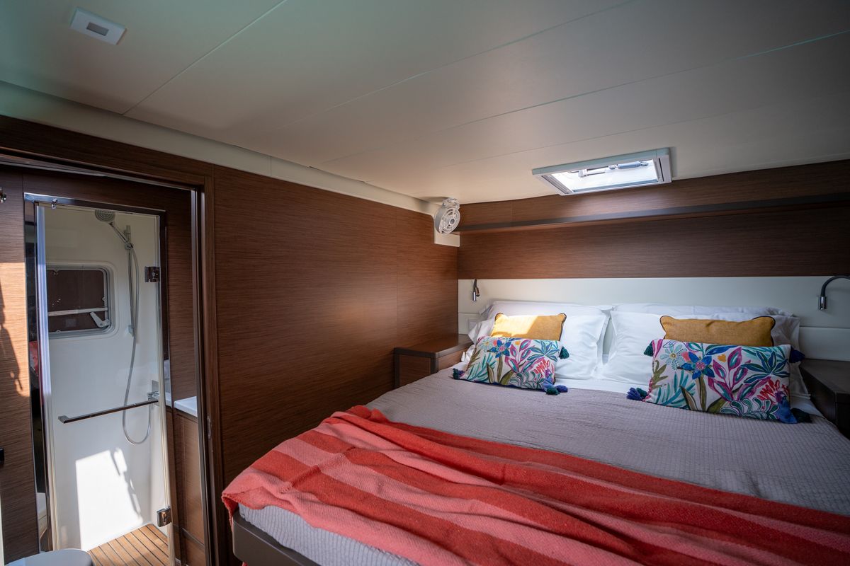 Cabin on SAILUXE - Fichissimo, a Lagoon 52F catamaran at Capo d'Orlando, Italy