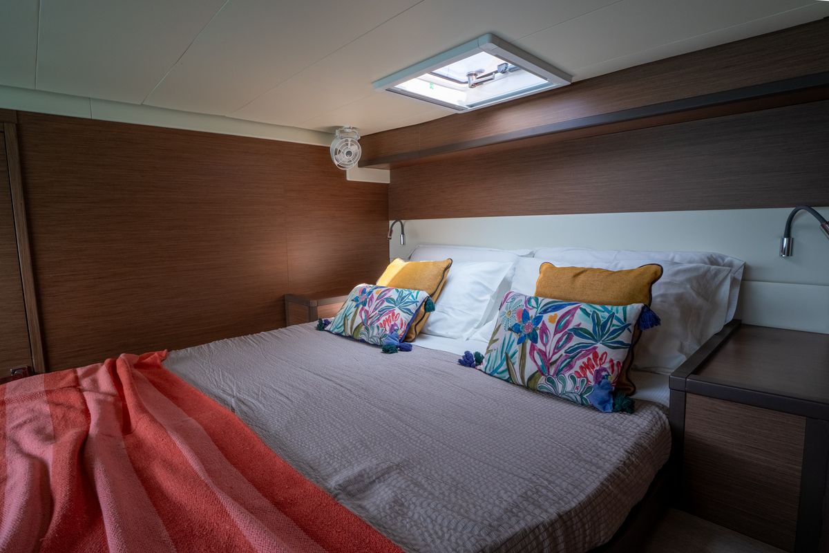 Cabin on SAILUXE - Fichissimo, a Lagoon 52F catamaran at Capo d'Orlando, Italy