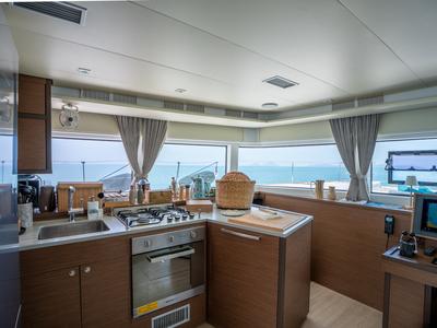 Galley of SAILUXE - Fichissimo, a Lagoon 52F catamaran at Capo d'Orlando, Italy