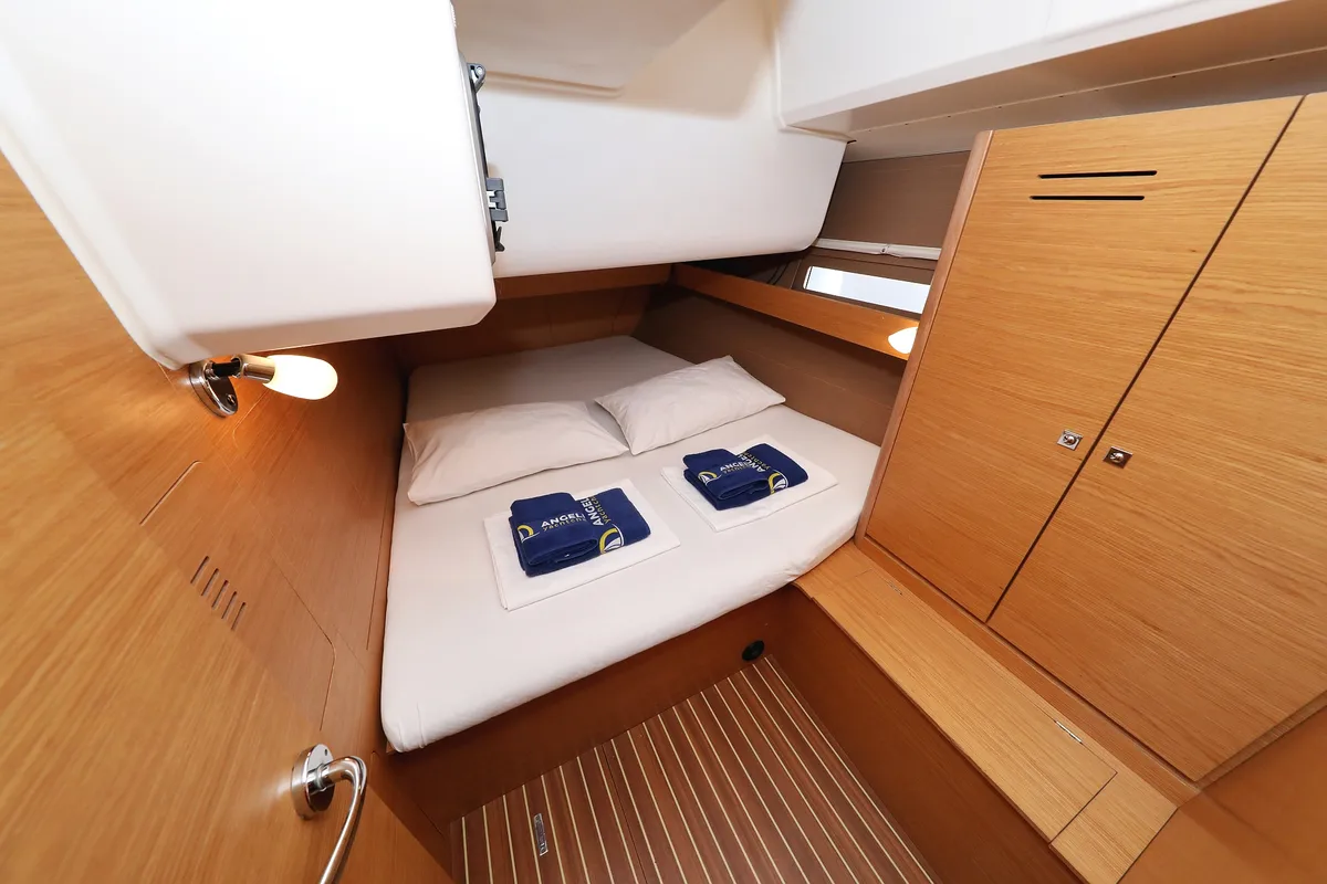 Cabin on Santa Rosa, a Dufour 460 GL sailboat at Grad Trogir, Croatia