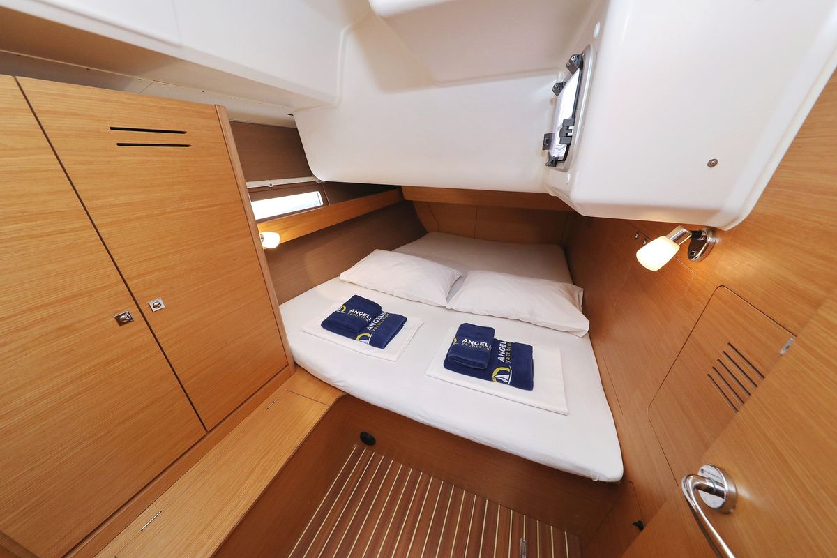 Cabin on Santa Rosa, a Dufour 460 GL sailboat at Grad Trogir, Croatia