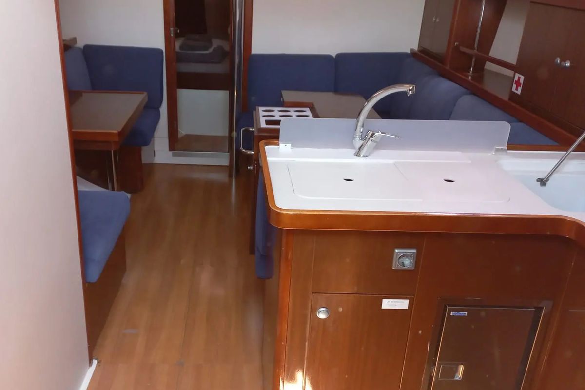 Galley of Baba Yaga, a Hanse Yachts Hanse 375 sailboat at Marmaris, Turkey
