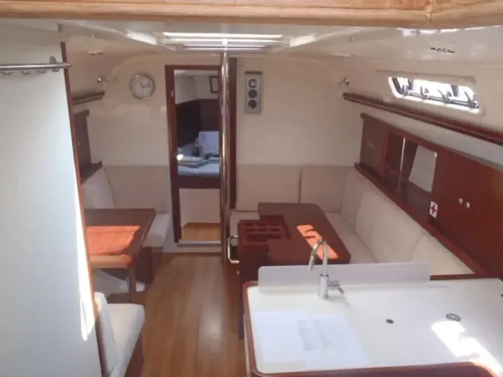 Salon of Baba Yaga, a Hanse Yachts Hanse 375 sailboat at Marmaris, Turkey