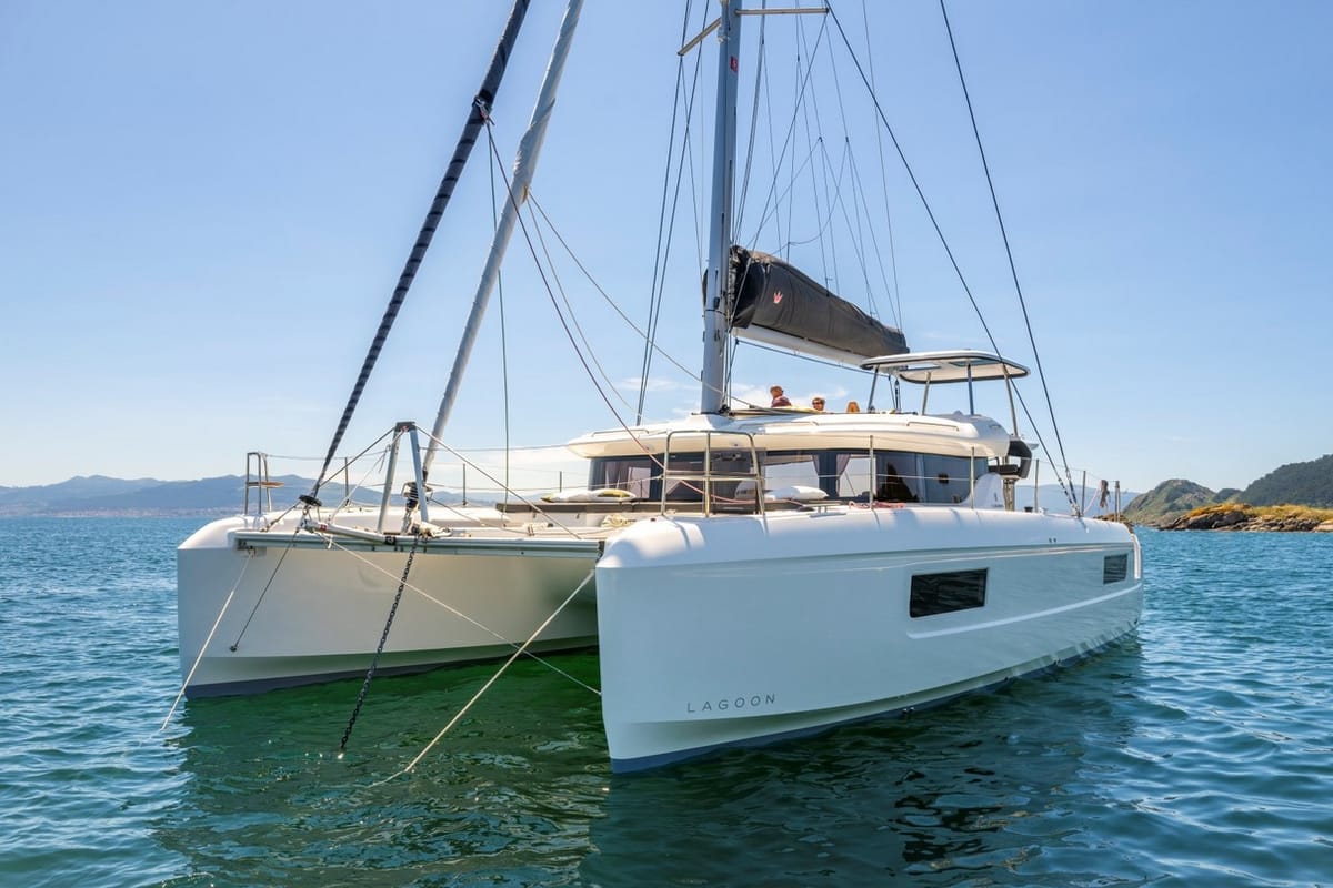 Exterior view of White, a sailboat at Salerno, Italy