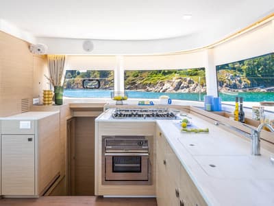 Galley of White, a sailboat at Salerno, Italy