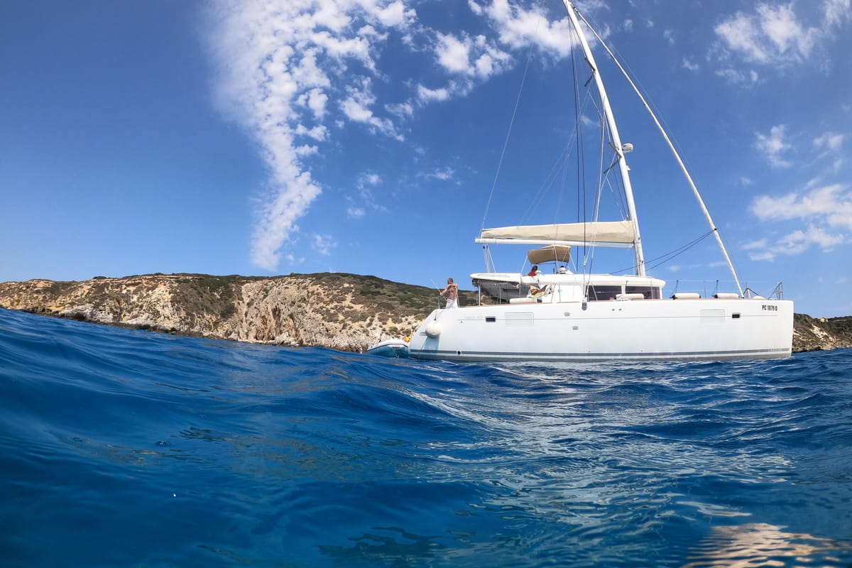 Cabin on Zia Nella, a Lagoon 450 Fly catamaran at Grad Vis, Croatia