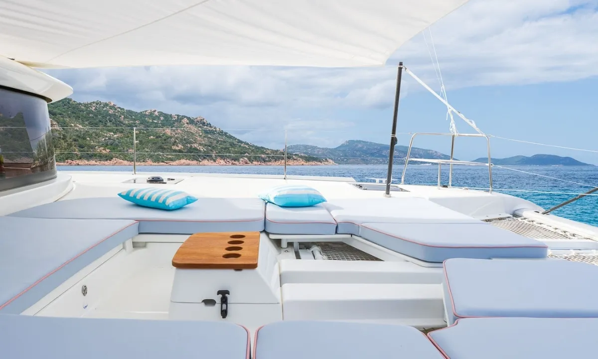 Deck of Vanesa - Iconic version, a Lagoon 46 catamaran at Seget Donji, Croatia
