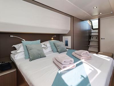 Cabin on Marea I, a Bali 5.4 catamaran at Grad Kaštela, Croatia