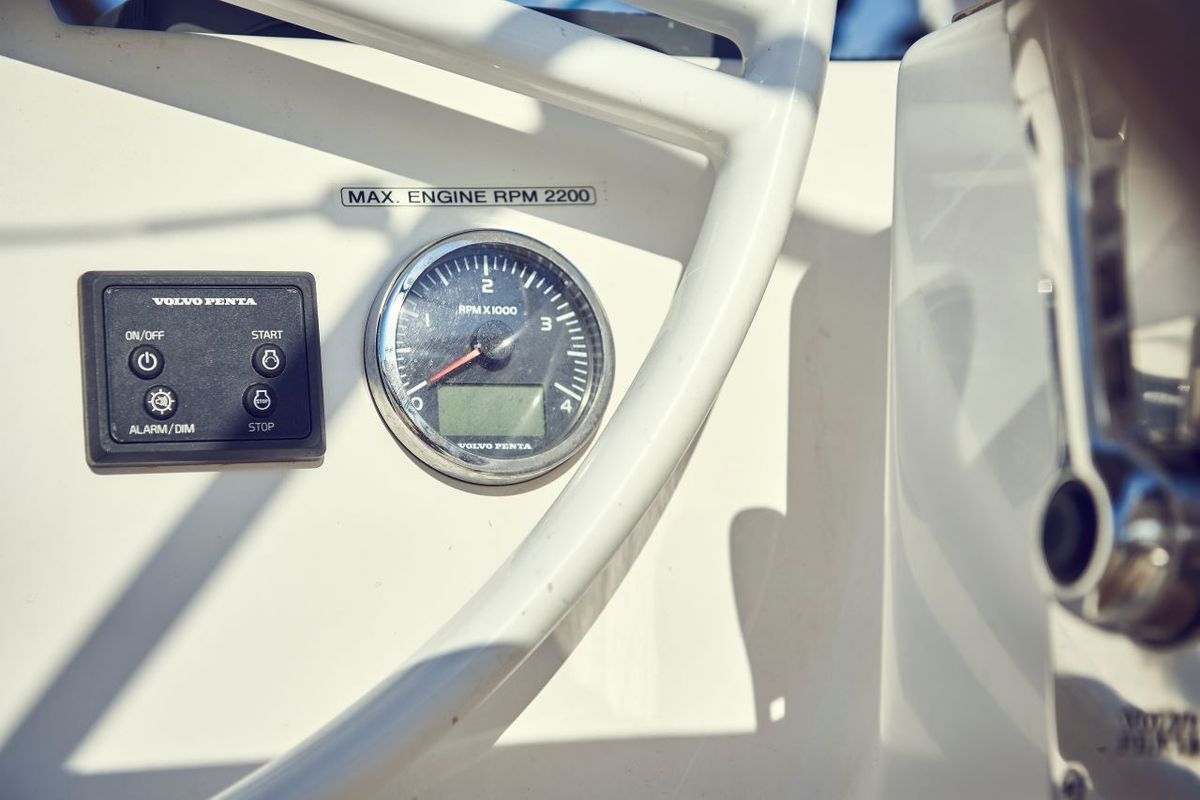 Cockpit of Six Friends, a Elan Impression 45 sailboat at Grad Pula, Croatia