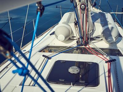 Deck of Six Friends, a Elan Impression 45 sailboat at Grad Pula, Croatia
