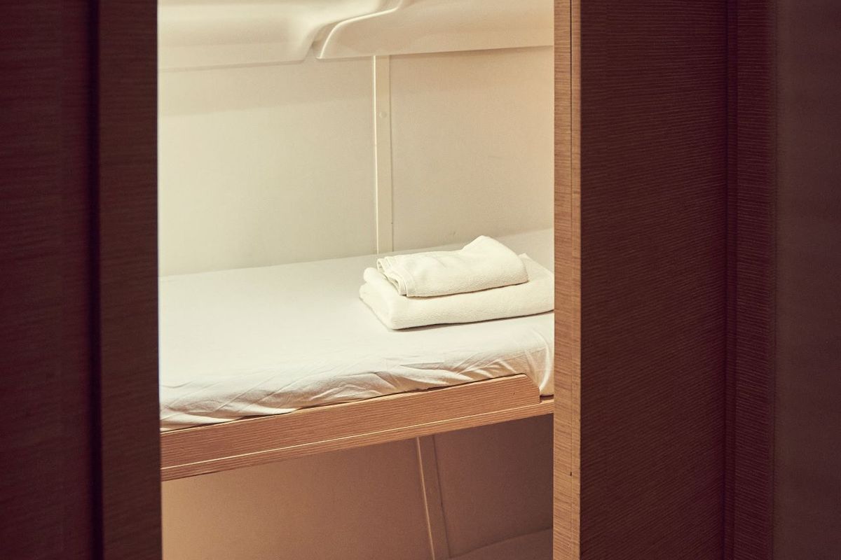 Cabin on Six Friends, a Elan Impression 45 sailboat at Grad Pula, Croatia