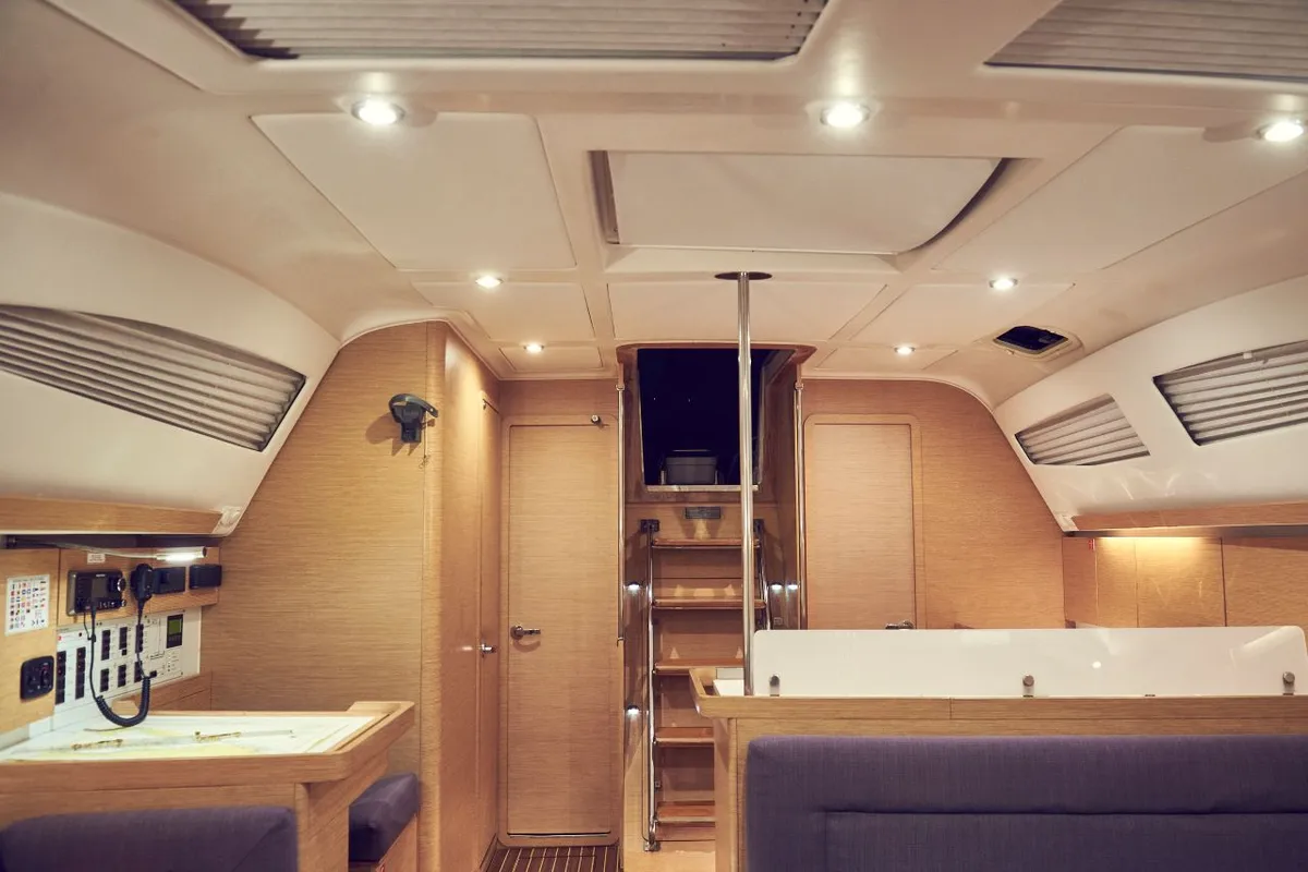 Salon of Six Friends, a Elan Impression 45 sailboat at Grad Pula, Croatia