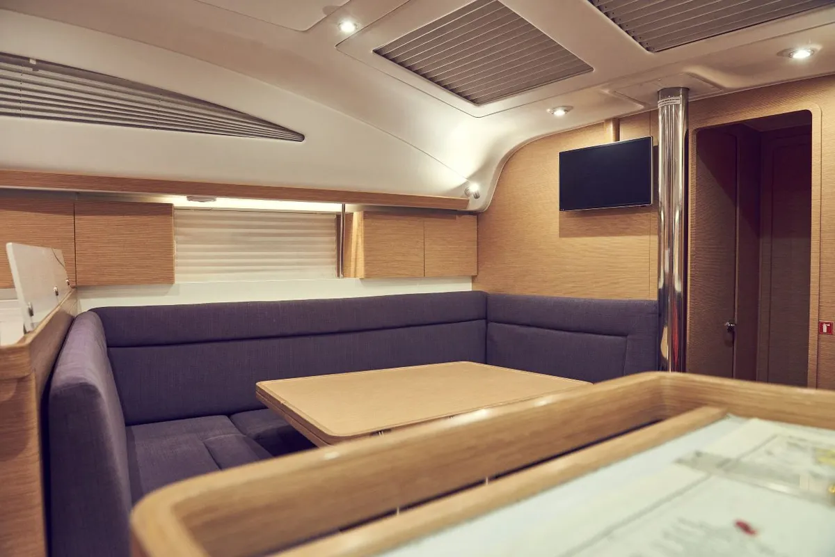 Salon of Six Friends, a Elan Impression 45 sailboat at Grad Pula, Croatia