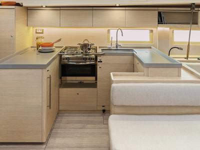 Galley of Sunsail 52.4 Classic, a Beneteau Oceanis 51.1 sailboat at Općina Marina, Croatia