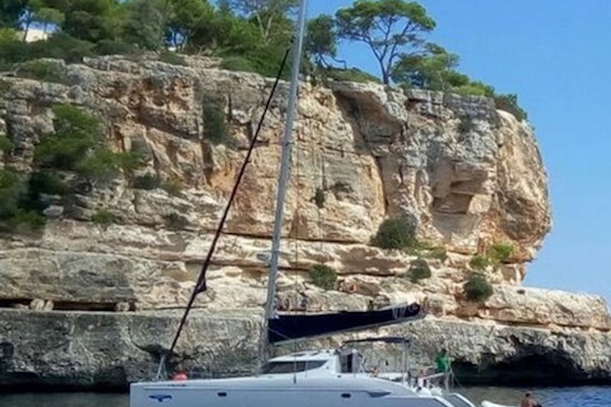 Exterior view of Kupela Cuba, a Fountaine Pajot Lavezzi 40 catamaran at Cienfuegos, Cuba