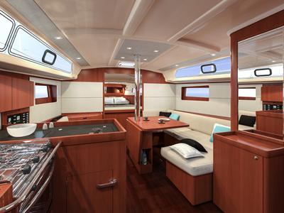 Salon of Oriole, a Beneteau Oceanis 41.1 sailboat at Pirovac, Croatia
