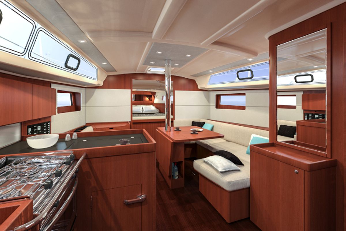 Salon of Oriole, a Beneteau Oceanis 41.1 sailboat at Pirovac, Croatia
