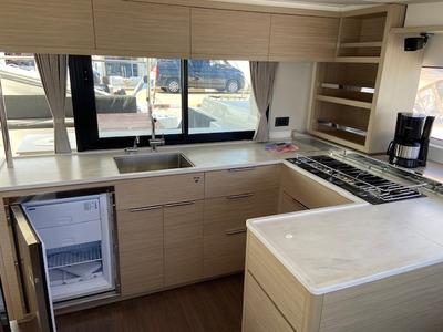 Galley of Star of the Seas IV, a Lagoon 46 catamaran at Alameda, United States