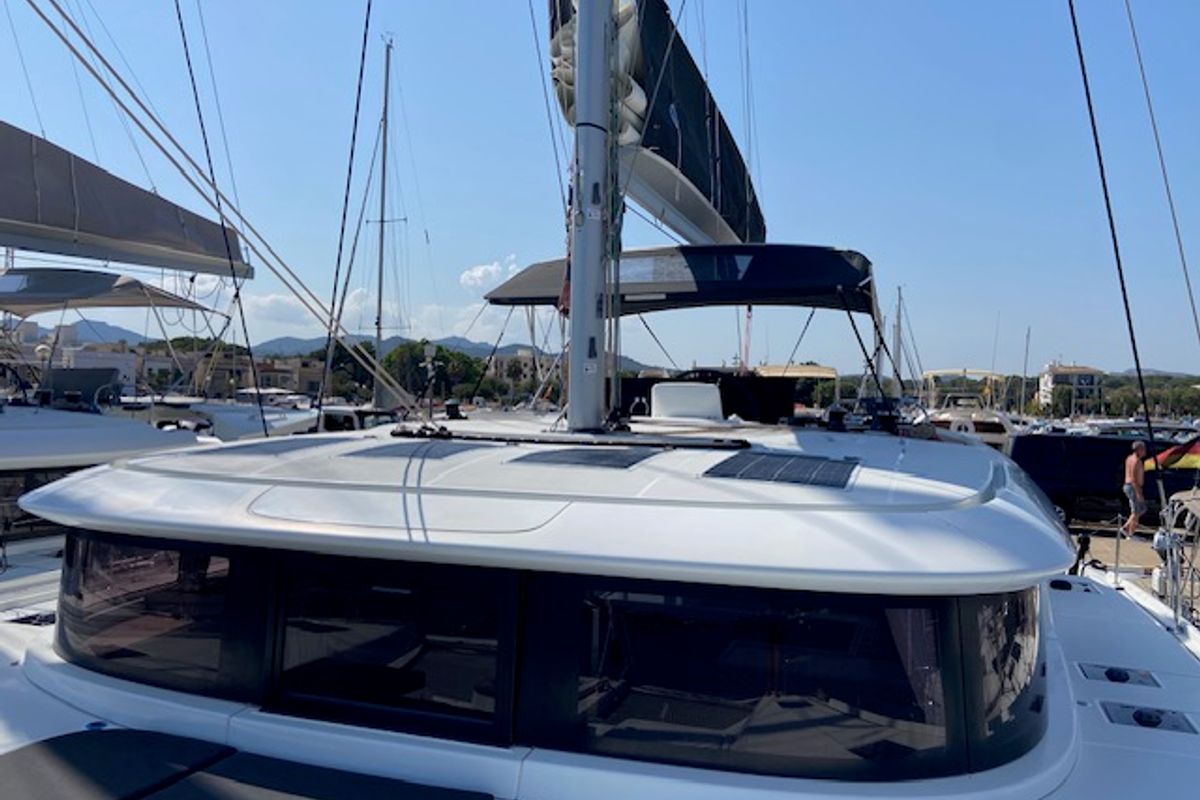 Exterior view of Star of the Seas IV, a Lagoon 46 catamaran at Alameda, United States