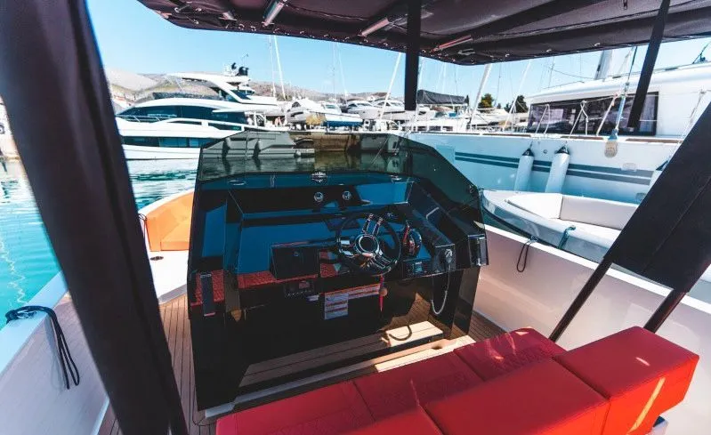Lav, a De Antonio Yachts De Antonio D28 Cruiser motorboat at Seget Donji, Croatia