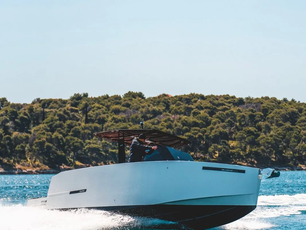 Lav, a De Antonio Yachts De Antonio D28 Cruiser motorboat at Seget Donji, Croatia